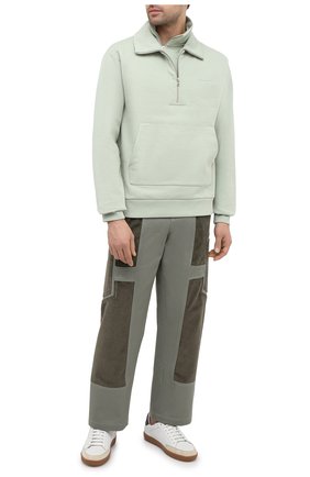 Мужские хлопковые брюки JACQUEMUS зеленого цвета по цене 41050 руб., арт. 206PA06/205540 | Фото 2 Мужские хлопковые брюки JACQUEMUS зеленого цвета, арт. 206PA06/205540 | Фото 2 (Длина (брюки, джинсы): Стандартные; Материал внешний: Хлопок; Случай: Повседневный; Стили: Минимализм)