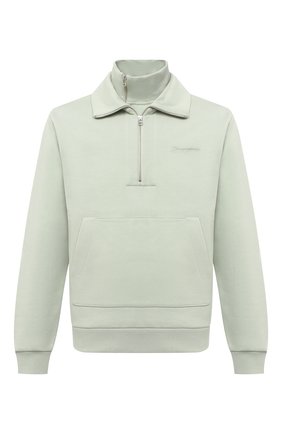 Мужской хлопковый джемпер JACQUEMUS светло-зеленого цвета по цене 31200 руб., арт. 206JS06/219500 | Фото 1 Мужской хлопковый джемпер JACQUEMUS светло-зеленого цвета, арт. 206JS06/219500 | Фото 1