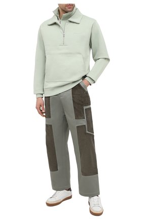 Мужской хлопковый джемпер JACQUEMUS светло-зеленого цвета по цене 31200 руб., арт. 206JS06/219500 | Фото 2 Мужской хлопковый джемпер JACQUEMUS светло-зеленого цвета, арт. 206JS06/219500 | Фото 2