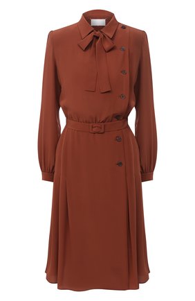 Женское шелковое платье MAISON MARGIELA светло-коричневого цвета по цене 199500 руб., арт. S29CT0977/S53462 | Фото 1 Женское шелковое платье MAISON MARGIELA светло-коричневого цвета, арт. S29CT0977/S53462 | Фото 1