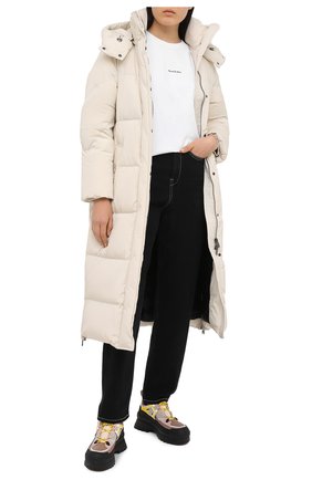Женский пуховик WOOLRICH белого цвета по цене 87200 руб., арт. CFWW0U0312FR/UT1148 | Фото 2 Женский пуховик WOOLRICH белого цвета, арт. CFWW0U0312FR/UT1148 | Фото 2