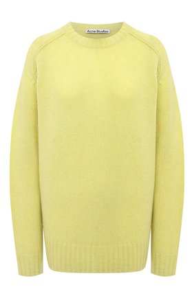 Женский шерстяной свитер ACNE STUDIOS желтого цвета по цене 28450 руб., арт. A60192 | Фото 1 Женский шерстяной свитер ACNE STUDIOS желтого цвета, арт. A60192 | Фото 1