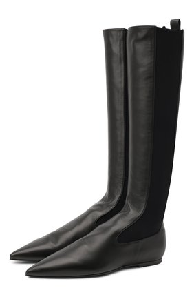 Женские кожаные сапоги JIL SANDER черного цвета по цене 83950 руб., арт. JS35101A-12030 | Фото 1 Женские кожаные сапоги JIL SANDER черного цвета, арт. JS35101A-12030 | Фото 1