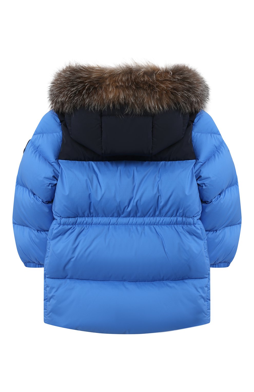 Детского пуховая куртка MONCLER синего цвета по цене 49700 руб., арт. F2-951-1C504-22-53333 | Фото 2 Детского пуховая куртка MONCLER синего цвета, арт. F2-951-1C504-22-53333 | Фото 2