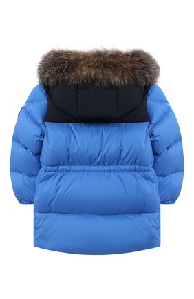 Детского пуховая куртка MONCLER синего цвета по цене 49700 руб., арт. F2-951-1C504-22-53333 | Фото 2 Детского пуховая куртка MONCLER синего цвета, арт. F2-951-1C504-22-53333 | Фото 2