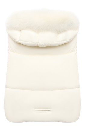 Детский пуховый конверт MONCLER белого цвета по цене 52150 руб., арт. F2-951-1G509-02-53333/3M-18M | Фото 2 Детский пуховый конверт MONCLER белого цвета, арт. F2-951-1G509-02-53333/3M-18M | Фото 2