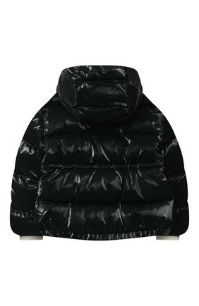 Детского пуховая куртка MONCLER темно-зеленого цвета по цене 72800 руб., арт. F2-954-1A556-10-54AMD/12-14A | Фото 2 Детского пуховая куртка MONCLER темно-зеленого цвета, арт. F2-954-1A556-10-54AMD/12-14A | Фото 2