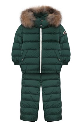 Детский комплект из комбинезона и куртки MONCLER темно-зеленого цвета по цене 79900 руб., арт. F2-954-1F500-22-68352/4-6A | Фото 1 Детский комплект из комбинезона и куртки MONCLER темно-зеленого цвета, арт. F2-954-1F500-22-68352/4-6A | Фото 1