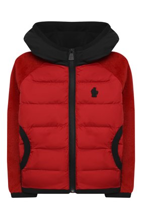 Детского комбинированная куртка MONCLER красного цвета по цене 36500 руб., арт. F2-954-8G506-20-809EG/4-6A | Фото 1 Детского комбинированная куртка MONCLER красного цвета, арт. F2-954-8G506-20-809EG/4-6A | Фото 1