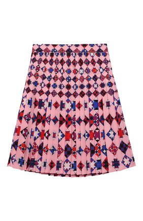 Детская плиссированная юбка EMILIO PUCCI розового цвета по цене 20900 руб., арт. 9N7025/ND780/5-8 | Фото 1 Детская плиссированная юбка EMILIO PUCCI розового цвета, арт. 9N7025/ND780/5-8 | Фото 1