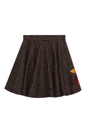Детская шерстяная юбка DOLCE & GABBANA коричневого цвета по цене 47850 руб., арт. L53I73/FQMH3/2-6 | Фото 1 Детская шерстяная юбка DOLCE & GABBANA коричневого цвета, арт. L53I73/FQMH3/2-6 | Фото 1 (Материал подклада: Вискоза; Материал внешний: Шерсть; Случай: Повседневный; Региональные ограничения белый список (Axapta Mercury): RU; Стили: Классический; Ростовка одежда: 2 года | 92 см, 3 года | 98 см, 4 года | 104 см, 5 лет | 110 см, 6 лет | 116 см)