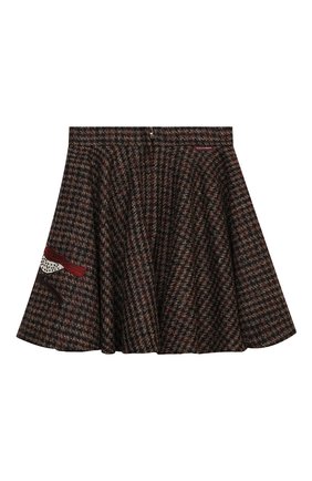 Детская шерстяная юбка DOLCE & GABBANA коричневого цвета по цене 47850 руб., арт. L53I73/FQMH3/2-6 | Фото 2 Детская шерстяная юбка DOLCE & GABBANA коричневого цвета, арт. L53I73/FQMH3/2-6 | Фото 2 (Материал подклада: Вискоза; Материал внешний: Шерсть; Случай: Повседневный; Региональные ограничения белый список (Axapta Mercury): RU; Стили: Классический; Ростовка одежда: 2 года | 92 см, 3 года | 98 см, 4 года | 104 см, 5 лет | 110 см, 6 лет | 116 см)