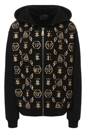 Женский хлопковая толстовка PHILIPP PLEIN черного цвета по цене 88740 руб., арт. A20C WJB1356 PJO002N | Фото 1 Женский хлопковая толстовка PHILIPP PLEIN черного цвета, арт. A20C WJB1356 PJO002N | Фото 1