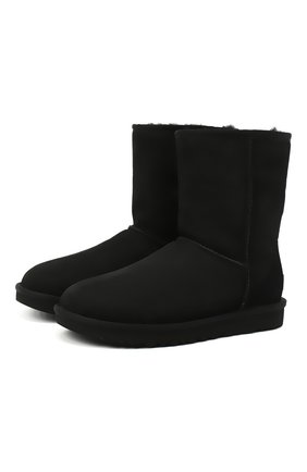 Женские замшевые сапоги classic UGG черного цвета по цене 17150 руб., арт. 1016223_BLK | Фото 1 Женские замшевые сапоги classic UGG черного цвета, арт. 1016223_BLK | Фото 1