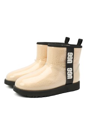 Женские сапоги classic clear mini UGG черно-белого цвета по цене 14580 руб., арт. 1113190_NBLC | Фото 1 Женские сапоги classic clear mini UGG черно-белого цвета, арт. 1113190_NBLC | Фото 1