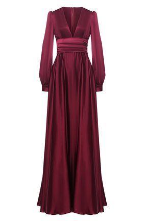 Женское шелковое платье DOLCE & GABBANA бордового цвета по цене 398500 руб., арт. F6K2PT/FU1NG | Фото 1 Женское шелковое платье DOLCE & GABBANA бордового цвета, арт. F6K2PT/FU1NG | Фото 1