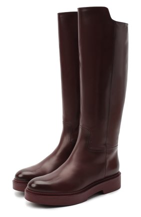 Женские кожаные сапоги SANTONI бордового цвета по цене 83900 руб., арт. WSHW59034B0RQBCKB40 | Фото 1 Женские кожаные сапоги SANTONI бордового цвета, арт. WSHW59034B0RQBCKB40 | Фото 1