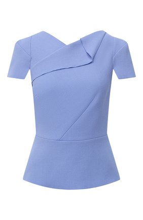 Женский шерстяной топ ROLAND MOURET голубого цвета по цене 59950 руб., арт. PW20/S0968/F4044 | Фото 1 Женский шерстяной топ ROLAND MOURET голубого цвета, арт. PW20/S0968/F4044 | Фото 1