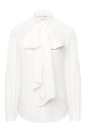 Женская шелковая блузка SEE BY CHLOÉ белого цвета по цене 29200 руб., арт. CHS20WHT14011 | Фото 1 Женская шелковая блузка SEE BY CHLOÉ белого цвета, арт. CHS20WHT14011 | Фото 1