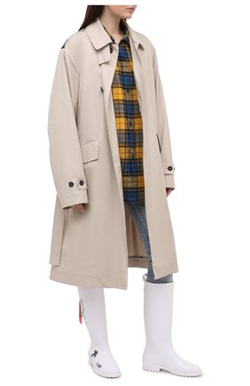 Женские резиновые сапоги F_WD белого цвета по цене 16950 руб., арт. FW33091A/10130 | Фото 2 Женские резиновые сапоги F_WD белого цвета, арт. FW33091A/10130 | Фото 2