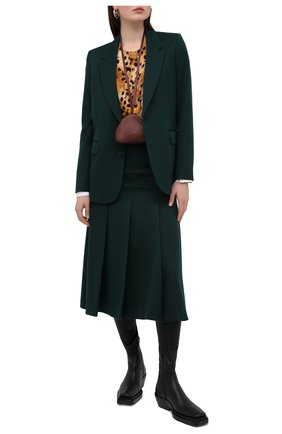 Женская шелковая блузка BURBERRY коричневого цвета по цене 82950 руб., арт. 4566851 | Фото 2 Женская шелковая блузка BURBERRY коричневого цвета, арт. 4566851 | Фото 2