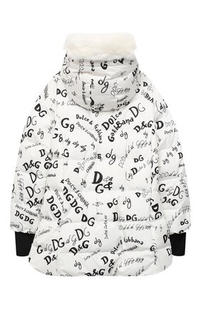 Детская куртка DOLCE & GABBANA белого цвета по цене 74100 руб., арт. L5JBIC/FSSER | Фото 2 Детская куртка DOLCE & GABBANA белого цвета, арт. L5JBIC/FSSER | Фото 2