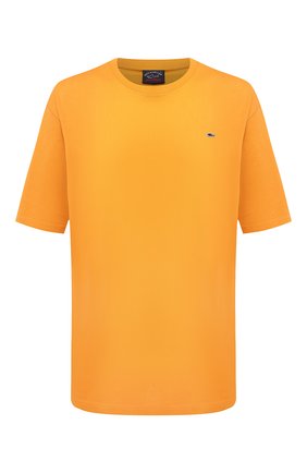 Мужская хлопковая футболка PAUL&SHARK желтого цвета по цене 12500 руб., арт. C0P1092/C00/3XL-6XL | Фото 1 Мужская хлопковая футболка PAUL&SHARK желтого цвета, арт. C0P1092/C00/3XL-6XL | Фото 1