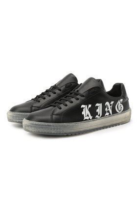Мужские кожаные кеды PHILIPP PLEIN черно-белого цвета по цене 51990 руб., арт. F20S MSC2833 PLE075N | Фото 1 Мужские кожаные кеды PHILIPP PLEIN черно-белого цвета, арт. F20S MSC2833 PLE075N | Фото 1