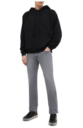 Мужские кожаные кеды PHILIPP PLEIN черно-белого цвета по цене 51990 руб., арт. F20S MSC2833 PLE075N | Фото 2 Мужские кожаные кеды PHILIPP PLEIN черно-белого цвета, арт. F20S MSC2833 PLE075N | Фото 2