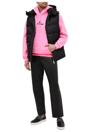 Мужские кожаные слипоны VERSACE черно-белого цвета по цене 36350 руб., арт. DSU8191/DV31G | Фото 2 Мужские кожаные слипоны VERSACE черно-белого цвета, арт. DSU8191/DV31G | Фото 2