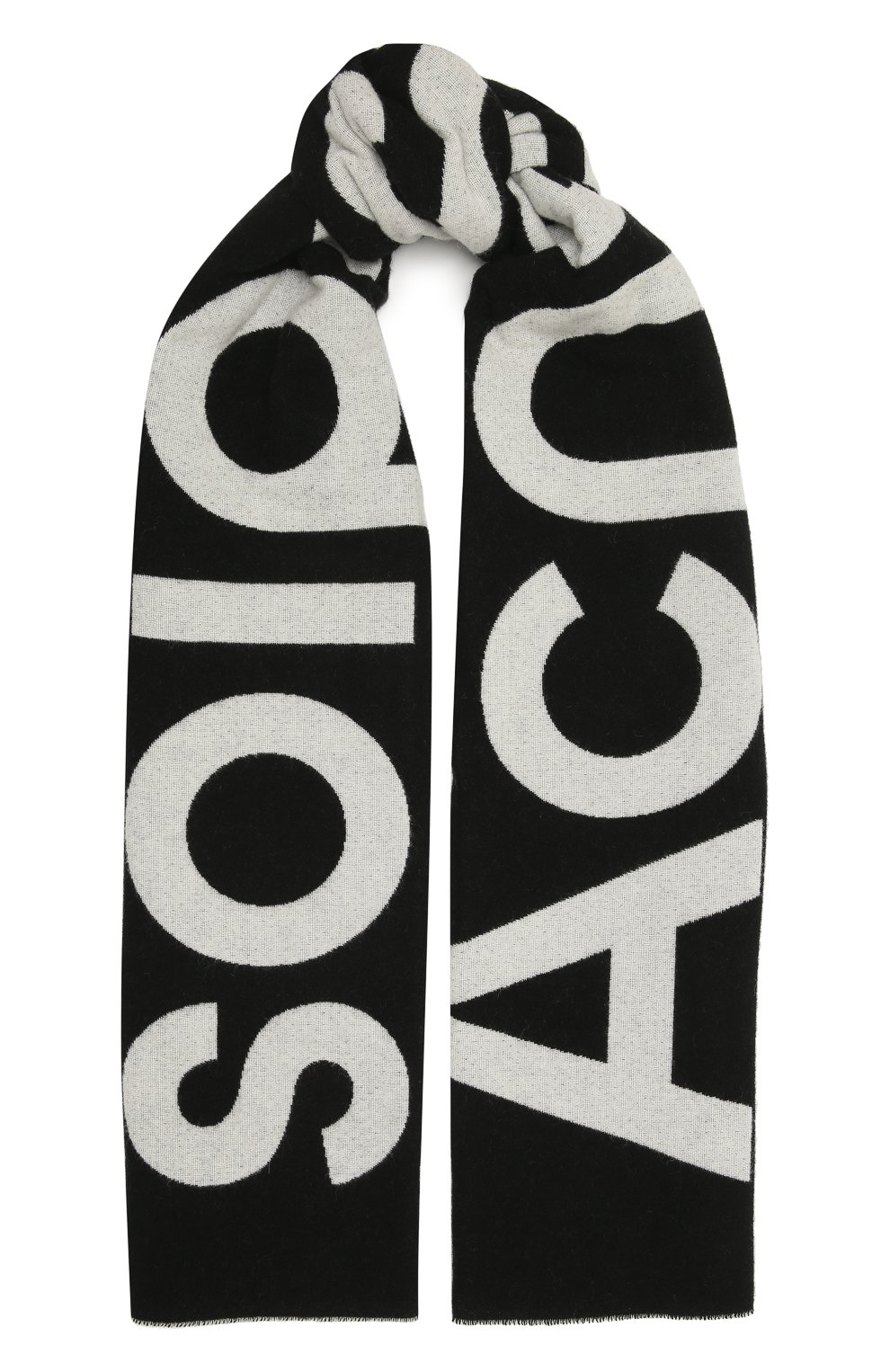 Мужской шерстяной шарф ACNE STUDIOS черно-белого цвета, арт. CA0090/M | Фото 1