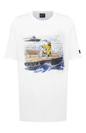Мужская хлопковая футболка PAUL&SHARK белого цвета по цене 18800 руб., арт. A20P1638/C00/3XL-6XL | Фото 1 Мужская хлопковая футболка PAUL&SHARK белого цвета, арт. A20P1638/C00/3XL-6XL | Фото 1
