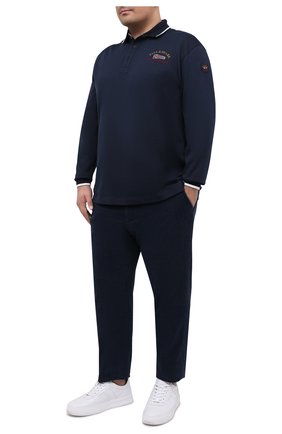 Мужское хлопковое поло PAUL&SHARK темно-синего цвета по цене 27200 руб., арт. A20P1769/C00/3XL-6XL | Фото 2 Мужское хлопковое поло PAUL&SHARK темно-синего цвета, арт. A20P1769/C00/3XL-6XL | Фото 2