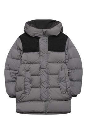Детский пуховик HERNO серого цвета по цене 46500 руб., арт. PI0089B/12004/4A-8A | Фото 1 Детский пуховик HERNO серого цвета, арт. PI0089B/12004/4A-8A | Фото 1