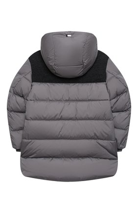 Детский пуховик HERNO серого цвета по цене 46500 руб., арт. PI0089B/12004/4A-8A | Фото 2 Детский пуховик HERNO серого цвета, арт. PI0089B/12004/4A-8A | Фото 2