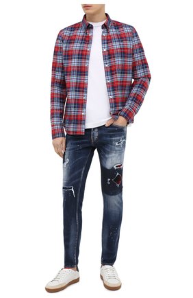 Мужские джинсы DSQUARED2 синего цвета по цене 54300 руб., арт. S71LB0838/S30708 | Фото 2 Мужские джинсы DSQUARED2 синего цвета, арт. S71LB0838/S30708 | Фото 2