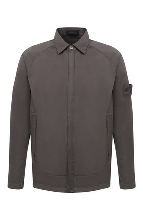 Мужская рубашка из хлопка и шерсти STONE ISLAND серого цвета по цене 37350 руб., арт. 7315116F4 | Фото 1 Мужская рубашка из хлопка и шерсти STONE ISLAND серого цвета, арт. 7315116F4 | Фото 1