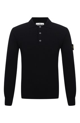 Мужское шерстяное поло STONE ISLAND темно-синего цвета по цене 28100 руб., арт. 7315512A1 | Фото 1 Мужское шерстяное поло STONE ISLAND темно-синего цвета, арт. 7315512A1 | Фото 1