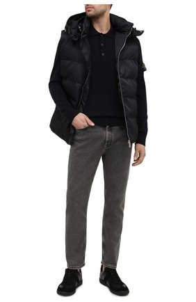 Мужское шерстяное поло STONE ISLAND темно-синего цвета по цене 28100 руб., арт. 7315512A1 | Фото 2 Мужское шерстяное поло STONE ISLAND темно-синего цвета, арт. 7315512A1 | Фото 2
