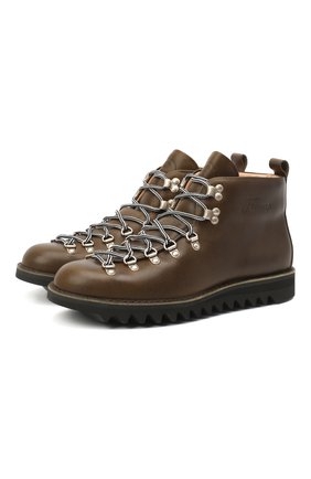 Мужские кожаные ботинки m120 FRACAP темно-зеленого цвета по цене 25700 руб., арт. M120/NEBRASKA/CALFSKIN/SILVER ANTIK/RIPPLE | Фото 1 Мужские кожаные ботинки m120 FRACAP темно-зеленого цвета, арт. M120/NEBRASKA/CALFSKIN/SILVER ANTIK/RIPPLE | Фото 1