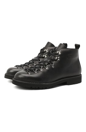 Мужские кожаные ботинки m120 FRACAP черного цвета по цене 27950 руб., арт. M120/NEBRASKA/FUR LAMB/CANNA FUCILE/R0CCIA | Фото 1 Мужские кожаные ботинки m120 FRACAP черного цвета, арт. M120/NEBRASKA/FUR LAMB/CANNA FUCILE/R0CCIA | Фото 1