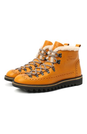 Мужские кожаные ботинки m130 FRACAP желтого цвета по цене 29750 руб., арт. M130/NEBR./FUR/GUARD.PIATT0/CALFSKIN/BRUNITI/RIPPL | Фото 1 Мужские кожаные ботинки m130 FRACAP желтого цвета, арт. M130/NEBR./FUR/GUARD.PIATT0/CALFSKIN/BRUNITI/RIPPL | Фото 1