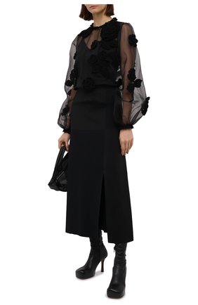 Женская блузка DOLCE & GABBANA черного цвета по цене 310500 руб., арт. F74X2Z/GD0R1 | Фото 2 Женская блузка DOLCE & GABBANA черного цвета, арт. F74X2Z/GD0R1 | Фото 2