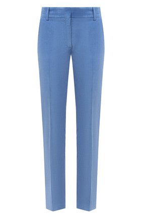 Женские хлопковые брюки VICTORIA BECKHAM голубого цвета по цене 69500 руб., арт. 1320WTR001467D | Фото 1 Женские хлопковые брюки VICTORIA BECKHAM голубого цвета, арт. 1320WTR001467D | Фото 1