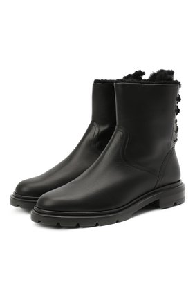 Женские кожаные ботинки GIORGIO ARMANI черного цвета по цене 85700 руб., арт. X1N133/XE791 | Фото 1 Женские кожаные ботинки GIORGIO ARMANI черного цвета, арт. X1N133/XE791 | Фото 1