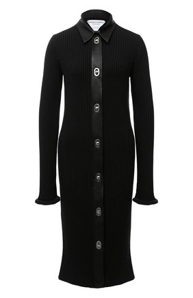 Женское платье из шерсти и хлопка BOTTEGA VENETA черного цвета по цене 242500 руб., арт. 629363/VKVX0 | Фото 1 Женское платье из шерсти и хлопка BOTTEGA VENETA черного цвета, арт. 629363/VKVX0 | Фото 1