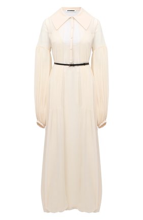 Женское шелковое платье JIL SANDER белого цвета по цене 271000 руб., арт. JSWR505266-WR292900D | Фото 1 Женское шелковое платье JIL SANDER белого цвета, арт. JSWR505266-WR292900D | Фото 1