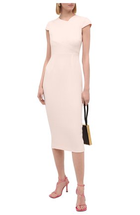 Женское шерстяное платье ROLAND MOURET светло-розового цвета по цене 138000 руб., арт. PW20/S0925/F4044 | Фото 2 Женское шерстяное платье ROLAND MOURET светло-розового цвета, арт. PW20/S0925/F4044 | Фото 2