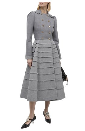 Женское шерстяное пальто LOEWE серого цвета по цене 321000 руб., арт. S540336X97 | Фото 2 Женское шерстяное пальто LOEWE серого цвета, арт. S540336X97 | Фото 2