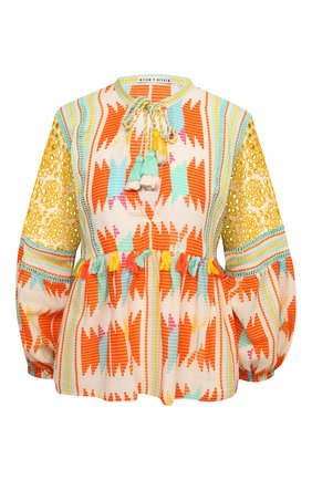 Женская хлопковая блузка ALICE + OLIVIA разноцветного цвета по цене 39100 руб., арт. CC005D69015 | Фото 1 Женская хлопковая блузка ALICE + OLIVIA разноцветного цвета, арт. CC005D69015 | Фото 1